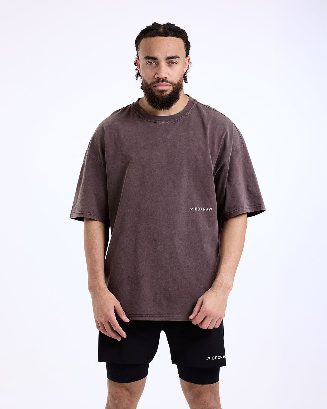 Футболка Sparring Club Oversized Коричнева, XS