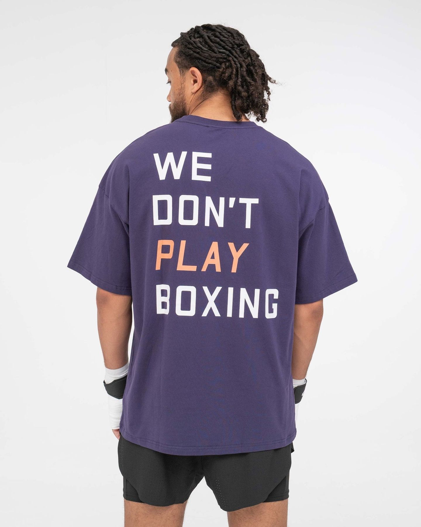 Футболка We Don't Play Boxing Oversized Фіолетова, XS
