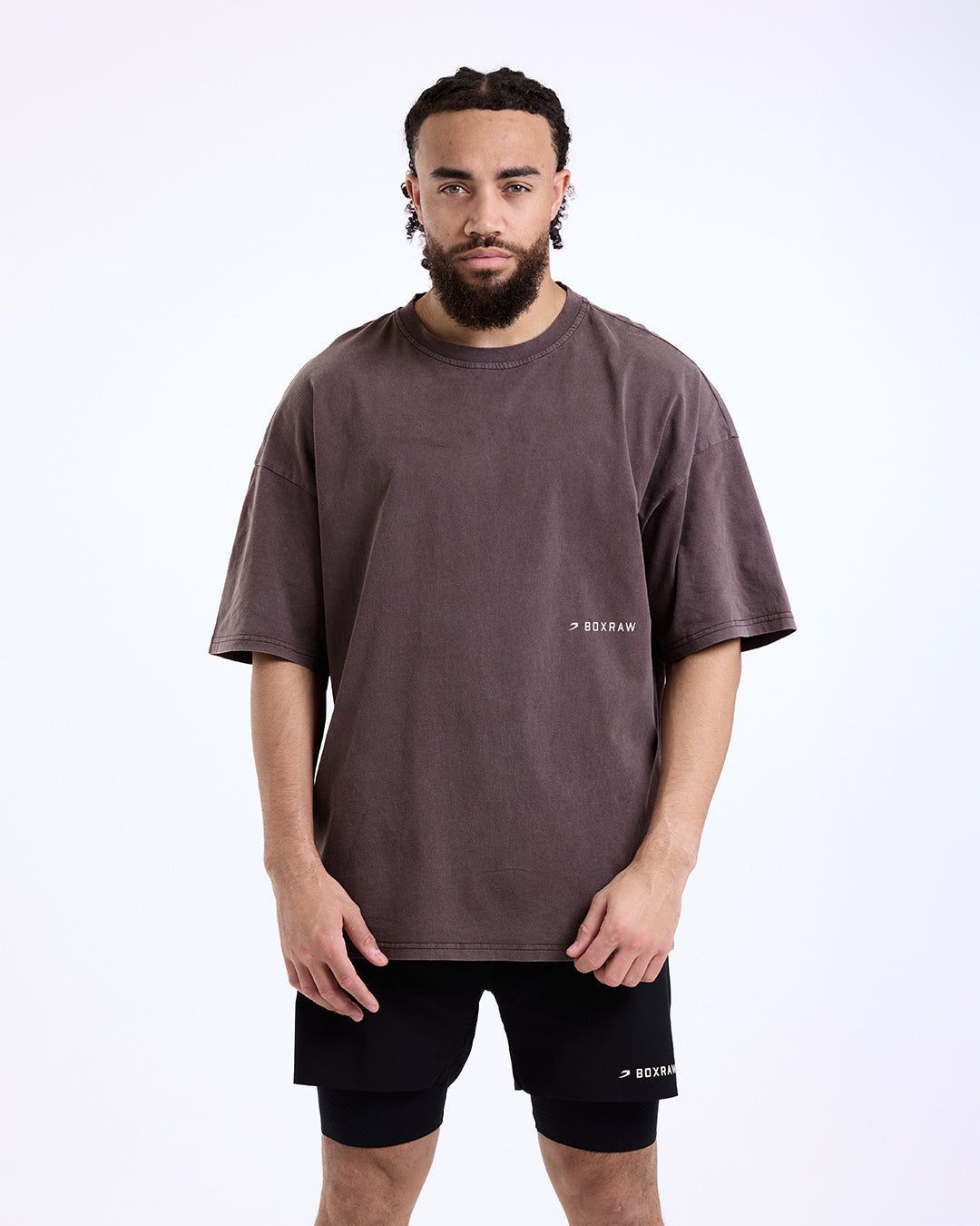 Футболка Sparring Club Oversized Коричнева, M