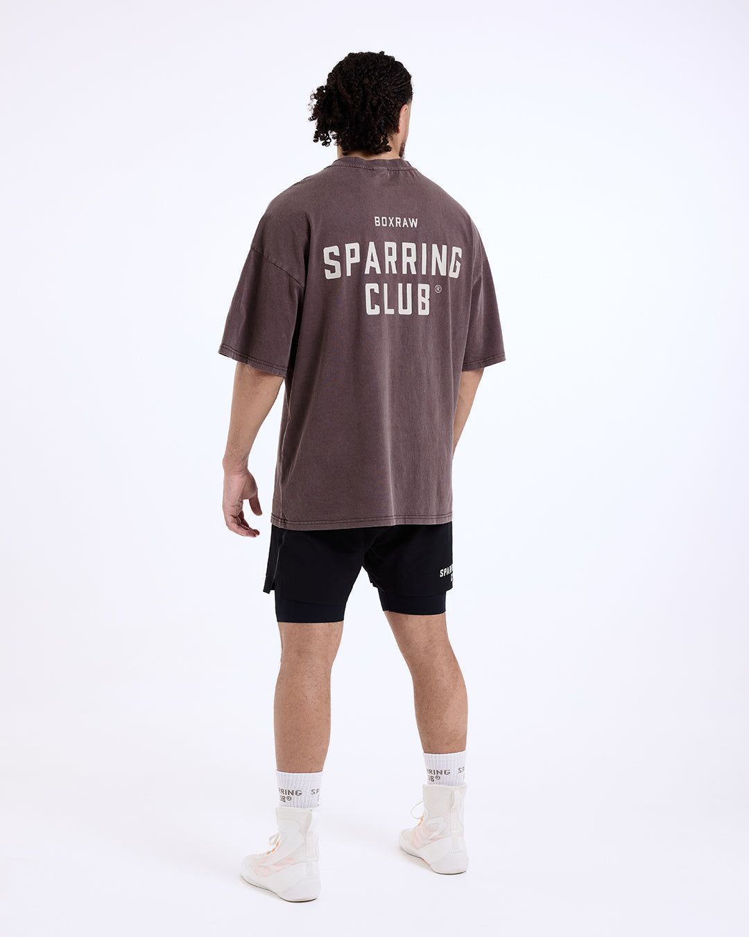 Футболка Sparring Club Oversized Коричнева, M