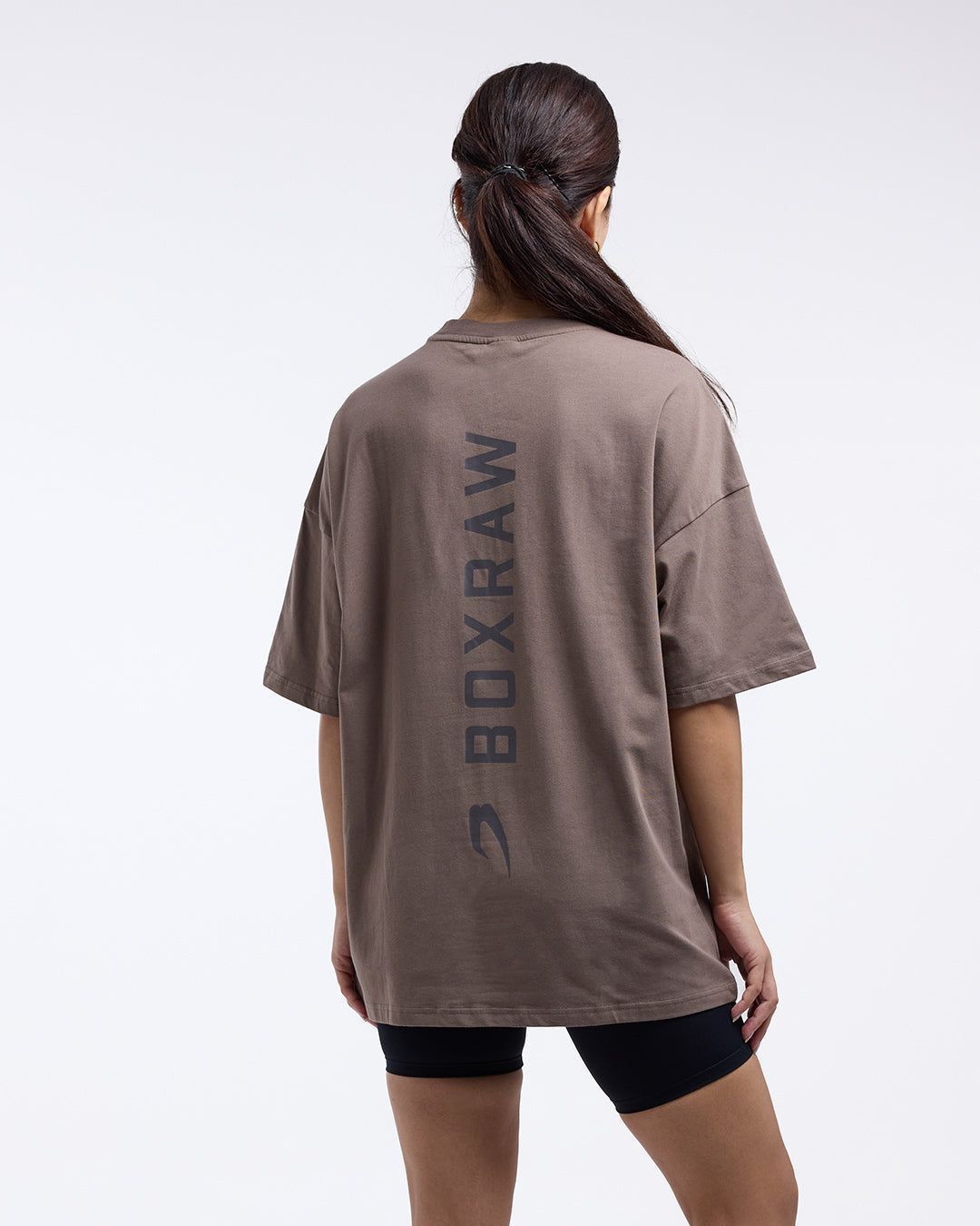 Футболка Lineal Oversized Коричнева, M