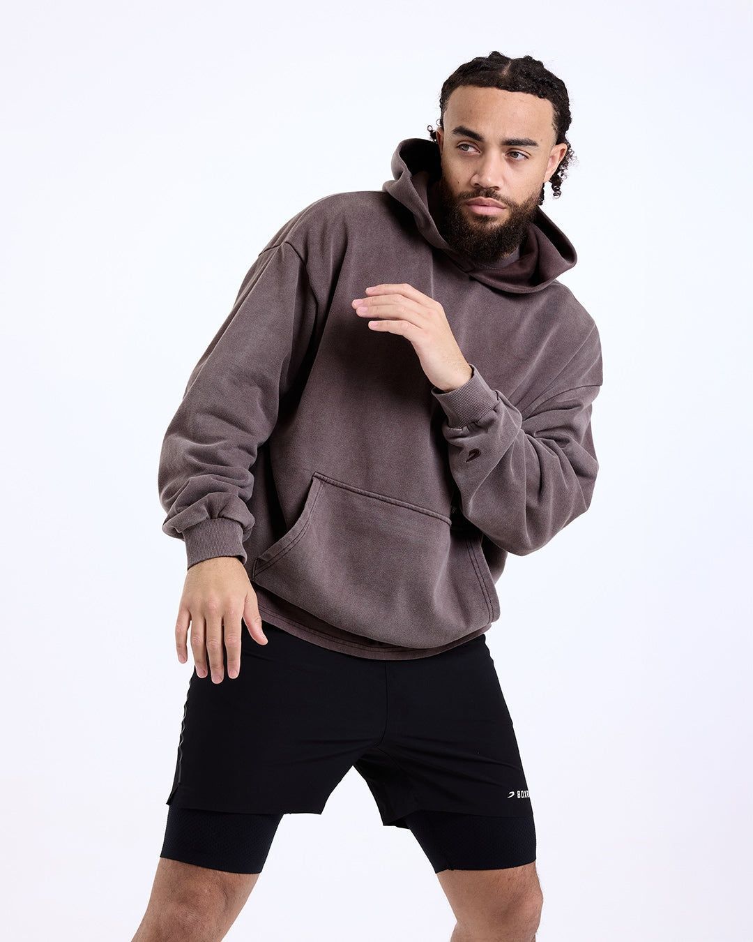 Худі Sparring Club Oversized - Коричневе, XS