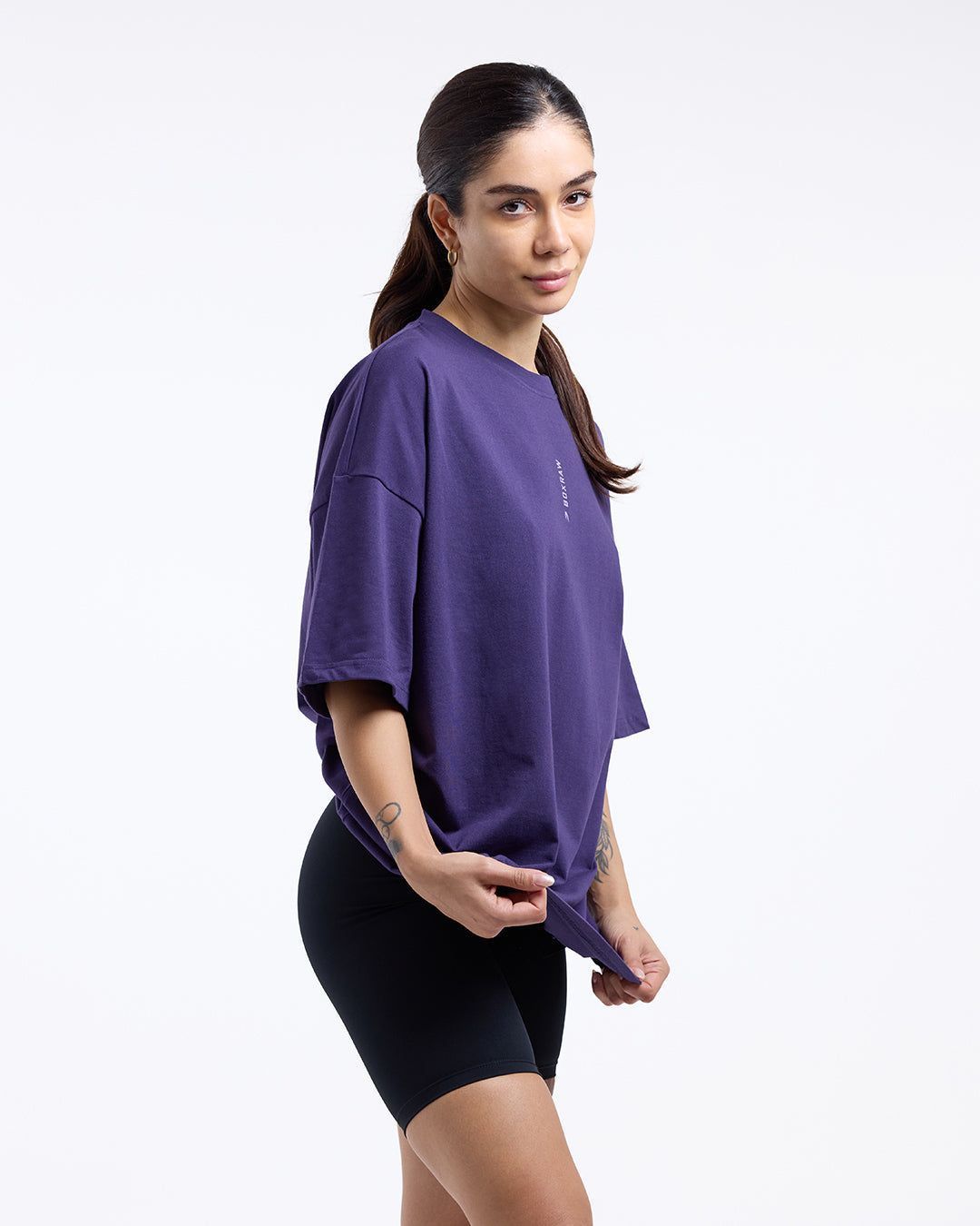 Футболка Lineal Oversized Фіолетова, XS