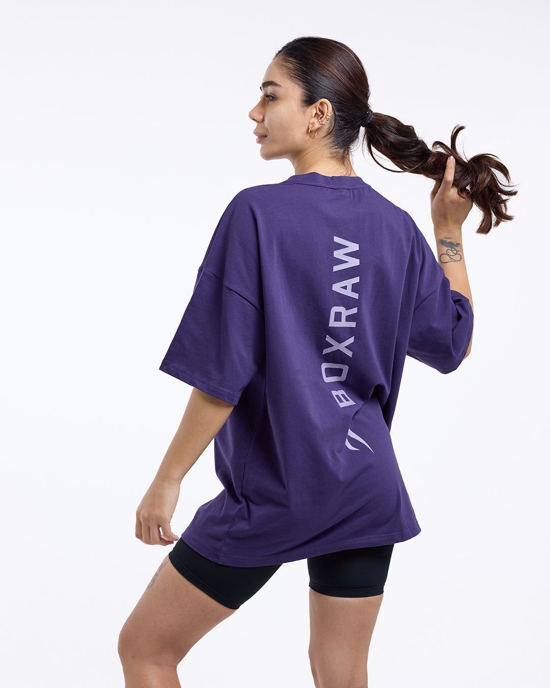 Футболка Lineal Oversized Фіолетова, XS