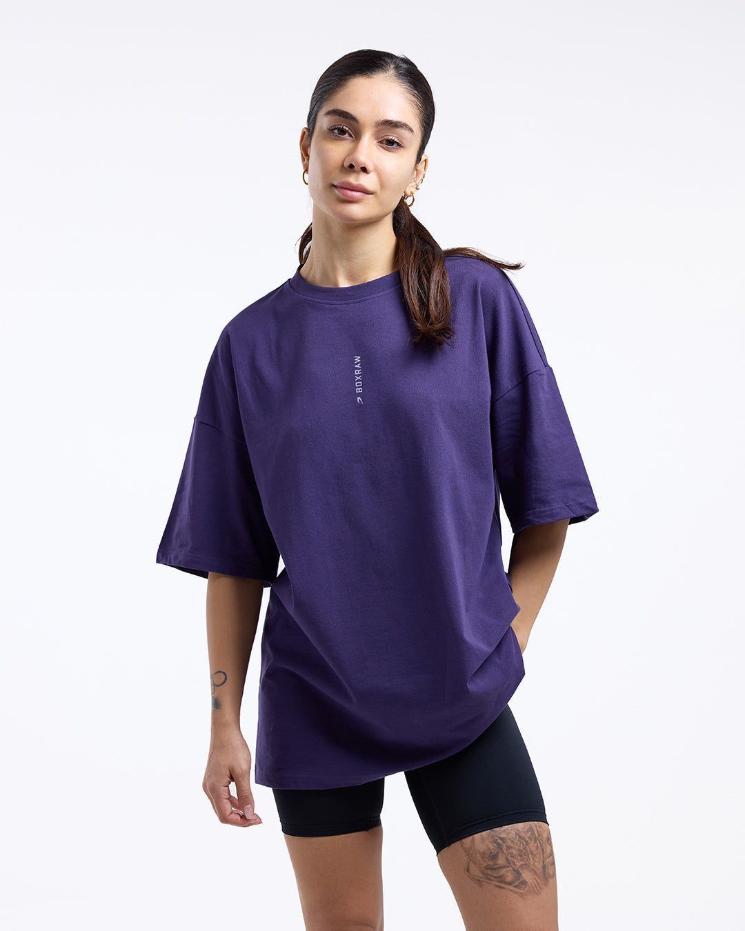 Футболка Lineal Oversized Фіолетова, XS