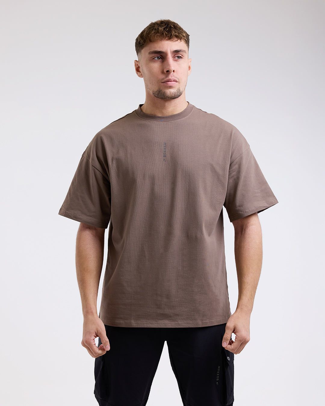 Футболка Lineal Oversized Коричнева, M