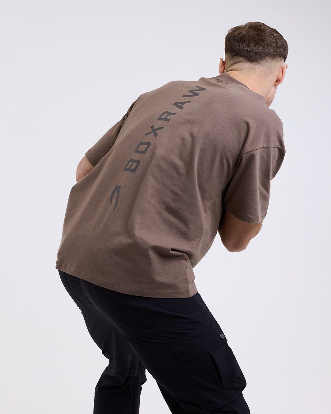Футболка Lineal Oversized Коричнева, M