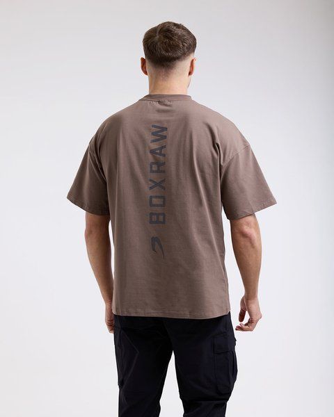 Футболка Lineal Oversized Коричнева, M