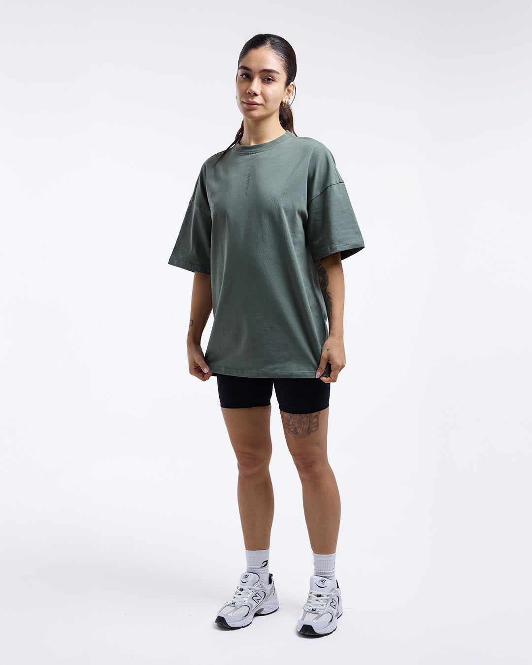 Футболка Lineal Oversized Зелена, XS