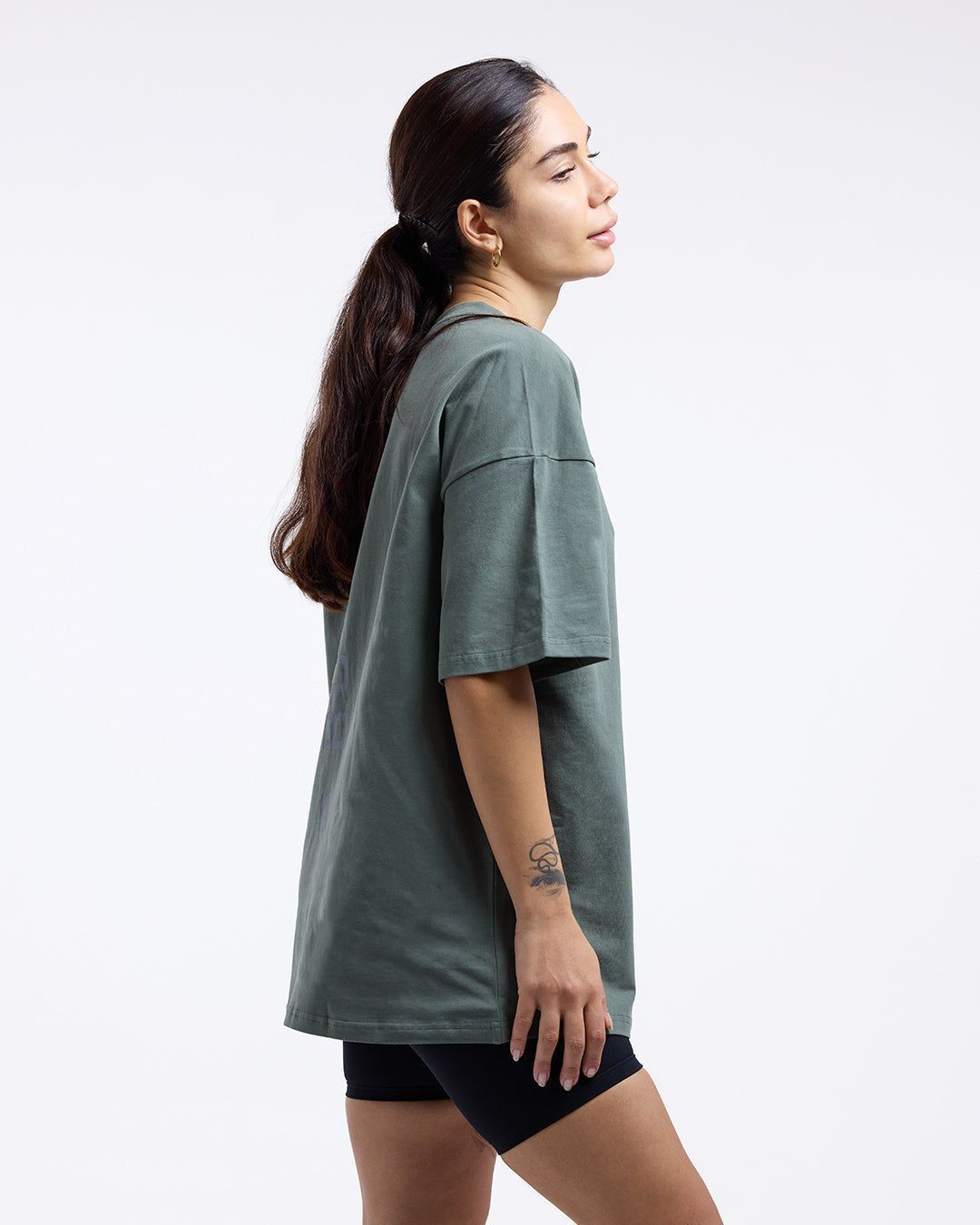 Футболка Lineal Oversized Зелена, XS
