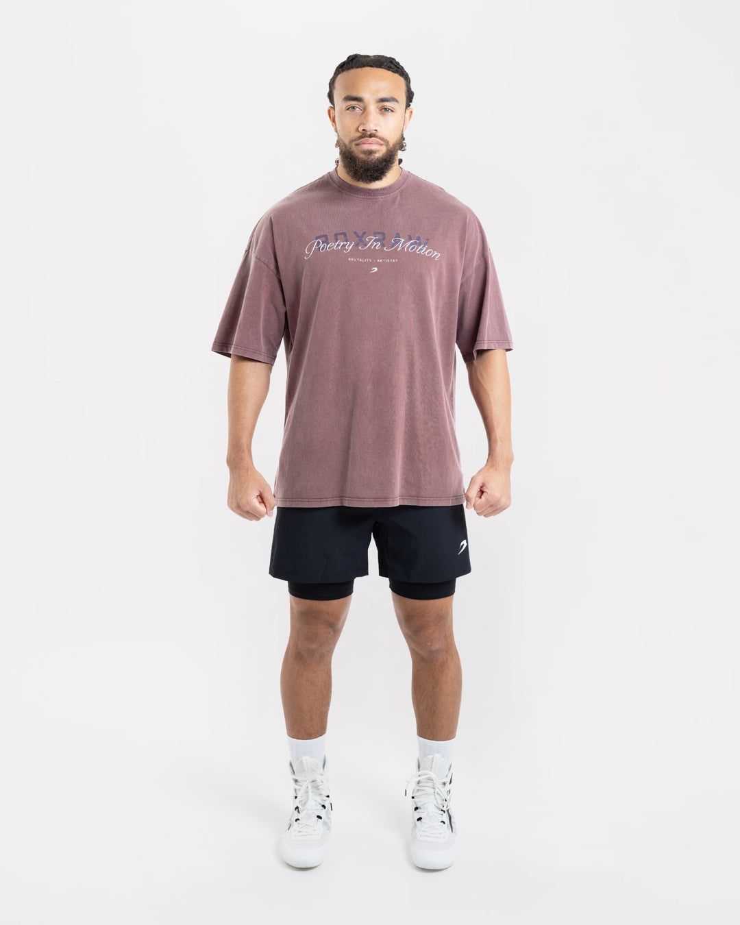 Футболка Poetry In Motion Oversized Бордова, XS