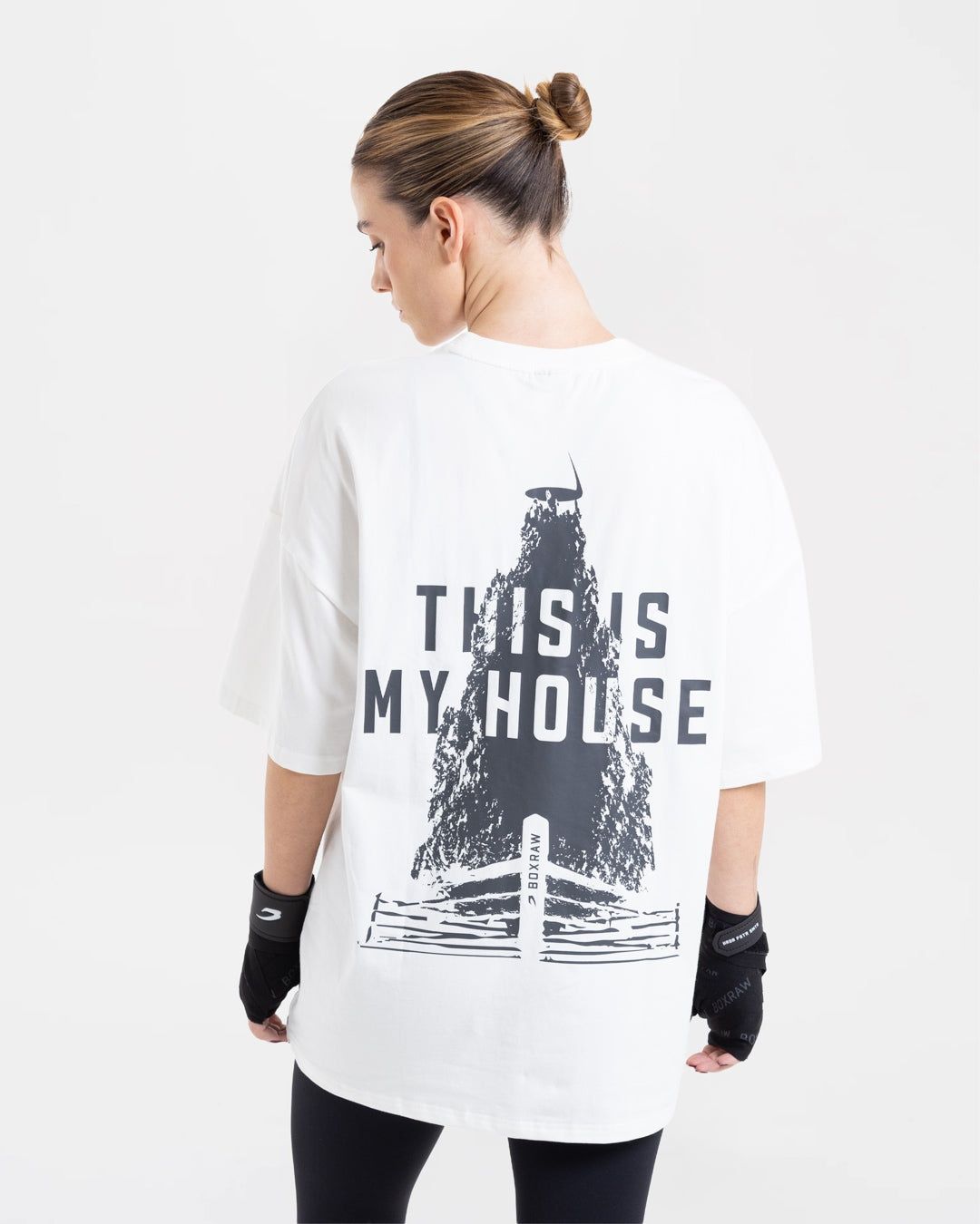 Футболка This Is My House Oversized Біла, M