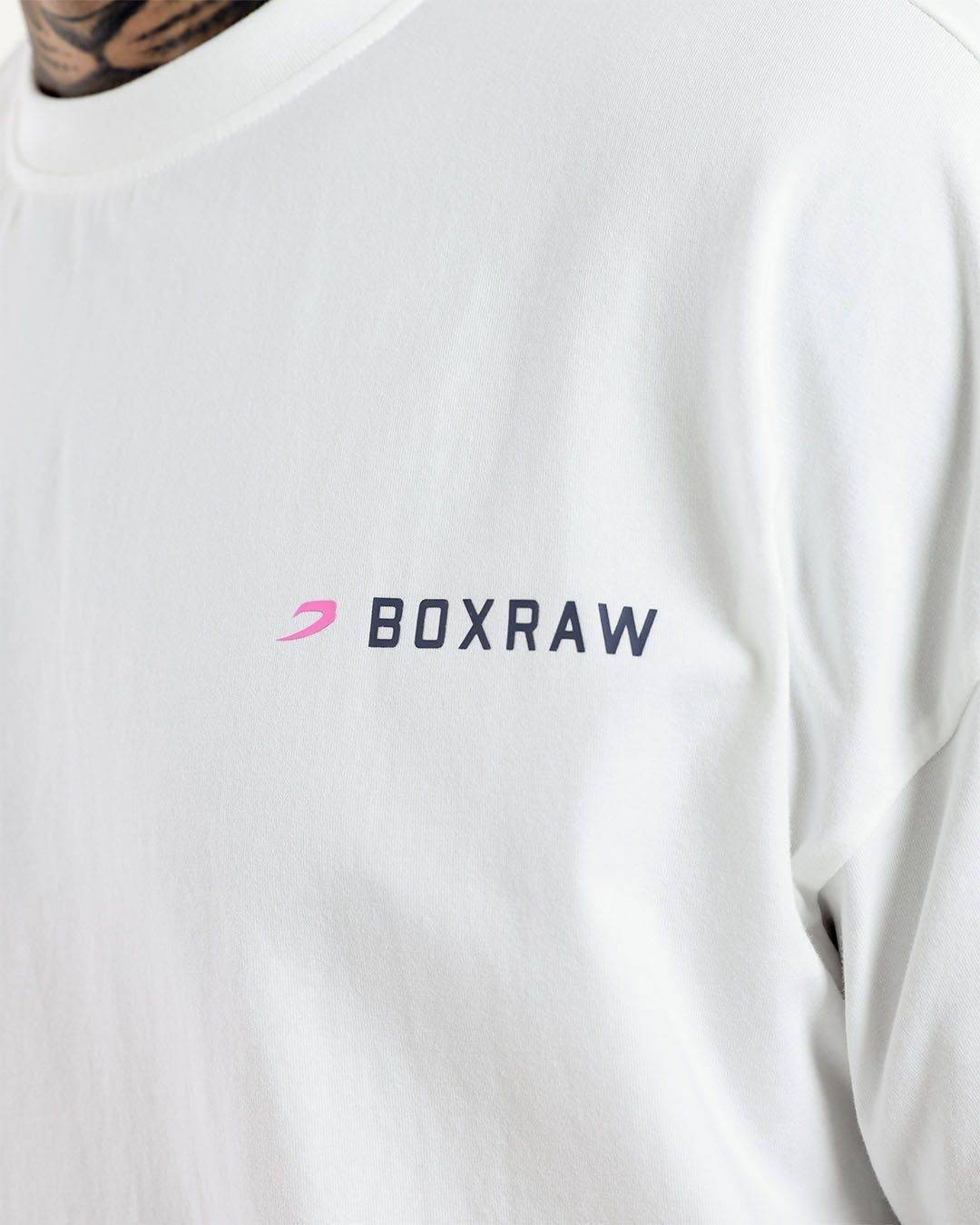 Футболка We Don't Play Boxing Oversized Білий/Рожевий, XS