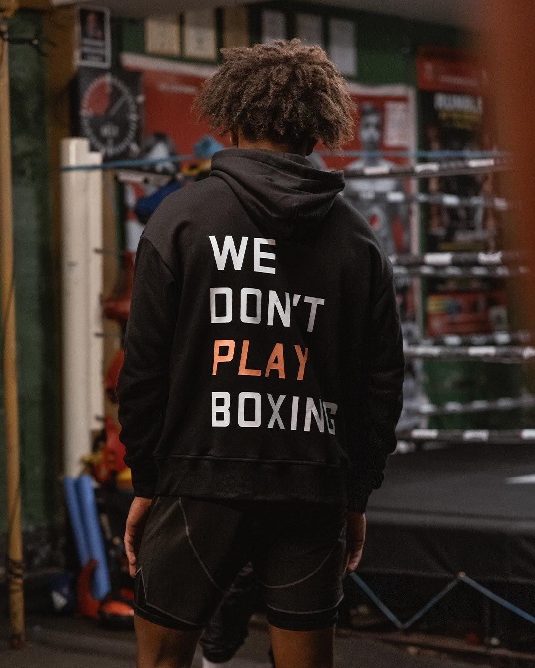 Худі We Don't Play Boxing Чорне, L