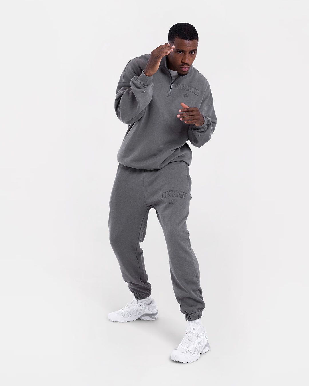Світшот East Street 1/4 Zip Сіра, S