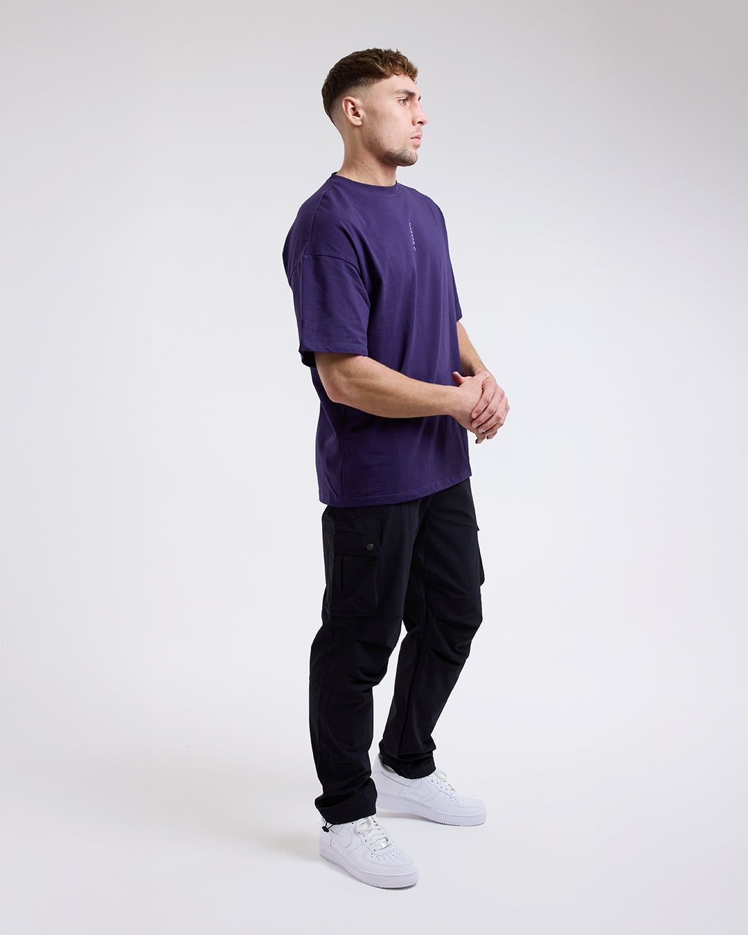 Футболка Lineal Oversized Фіолетова, XS